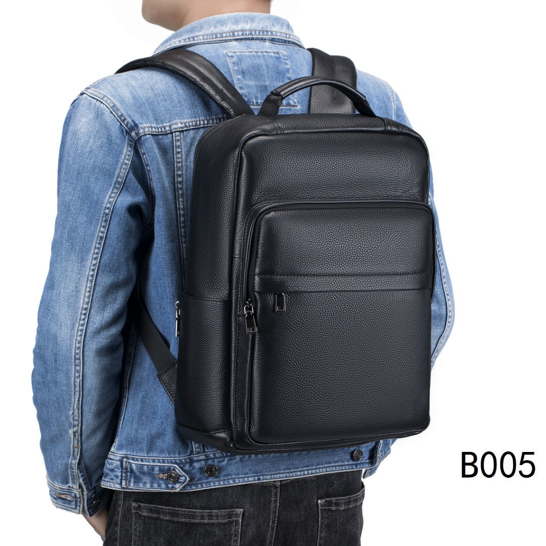 Man Genuine Leather Travel Bac - Leather Work Rucksack Mens recension och pris