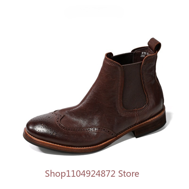 Vintage Brogue Chelsea Boots M - Leatherwork Designs recension och pris