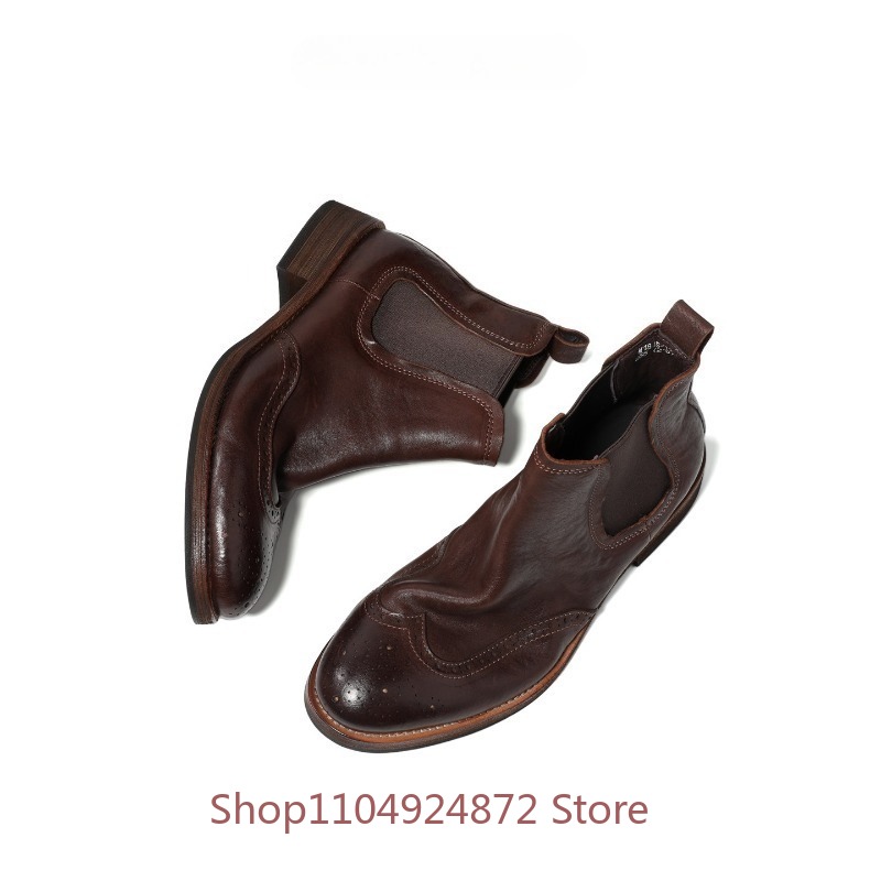 Vintage Brogue Chelsea Boots M - Leatherwork Designs recension och pris