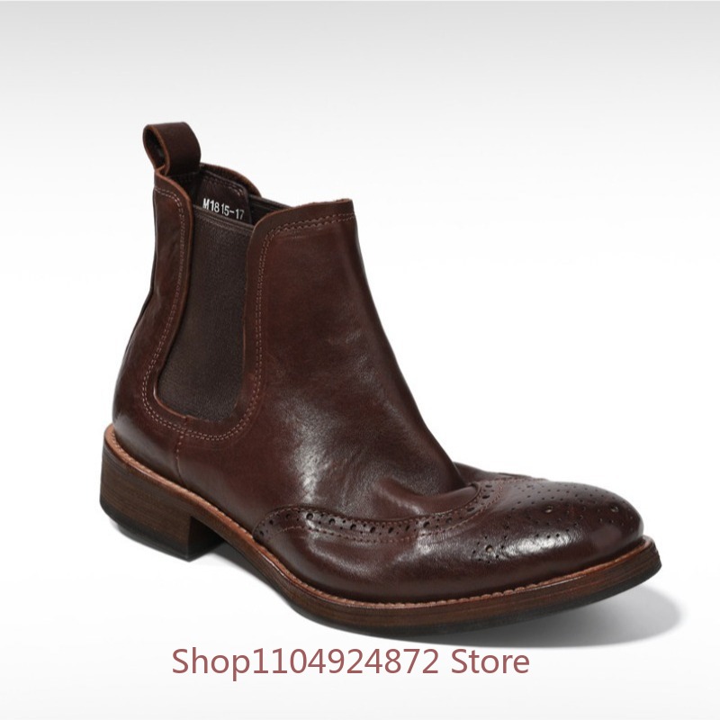 Vintage Brogue Chelsea Boots M - Leatherwork Designs recension och pris