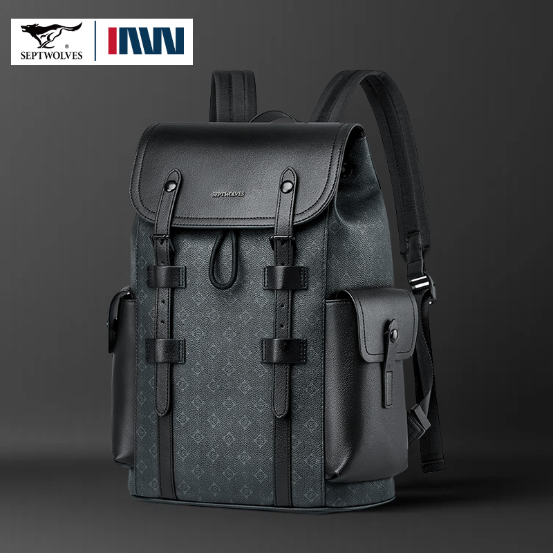 Septwolves High Quality Busine - Leather Work Rucksack Mens recension och pris